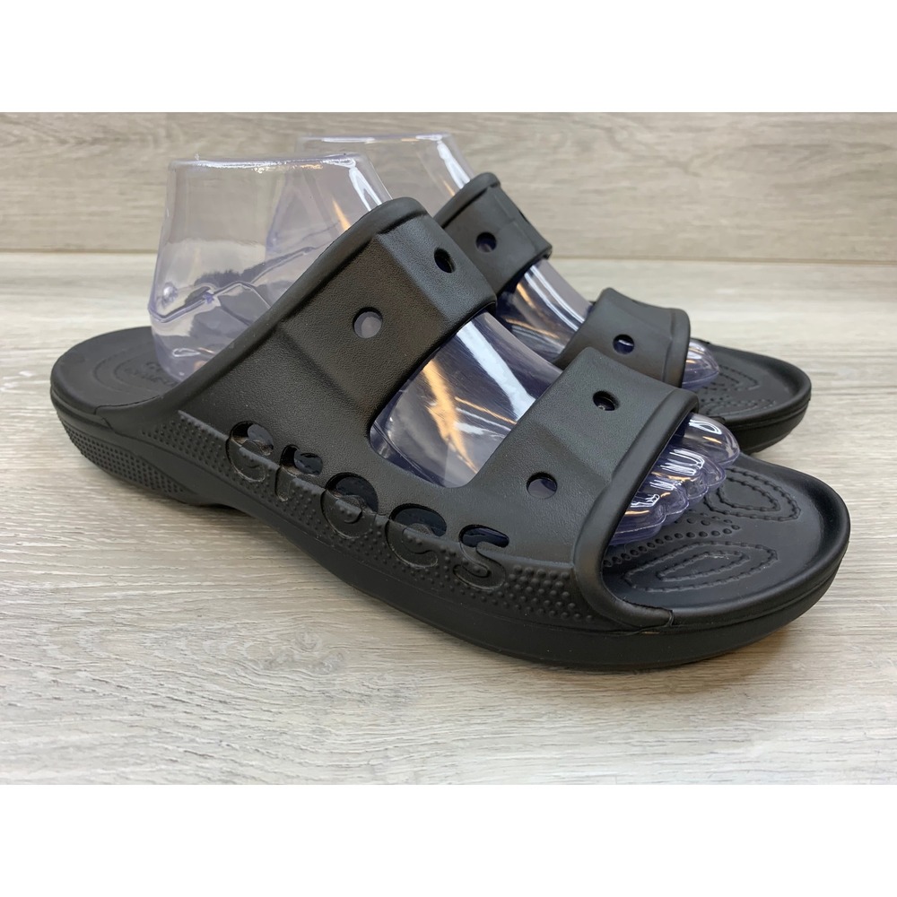Crocs Baya Sandal Black Men's 11 Dual Strap Comfort Slides Comfort Shoes